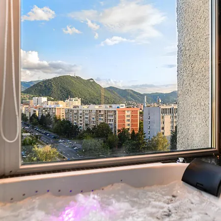 Panoramic - Jacuzzi & Tampa View 公寓 布拉索夫